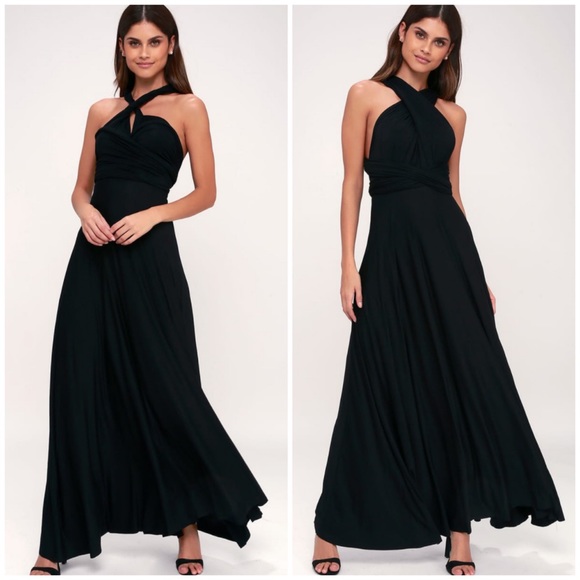 Lulus Dresses & Skirts - Lulu’s Tricks of the Trade Black Convertible Maxi